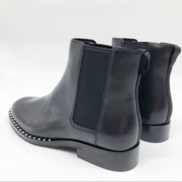 ASH Wino Black Leather Studded Chelsea Boot 37 - Picture 5 of 8